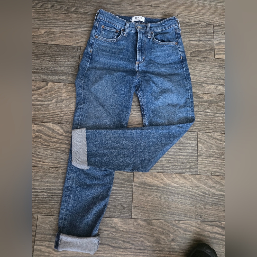 Agolde Women's Indigo Straight Jeans Size 23 Used, Excellent Condition.